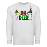 Oatmeal Heather Oh deer christmas Premium Sweatshirt - Artiststas
