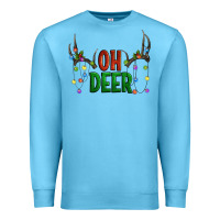 Ocean Blue Oh deer christmas Premium Sweatshirt - Artiststas