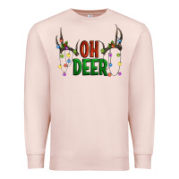 Pale Pink Oh deer christmas Premium Sweatshirt - Artiststas
