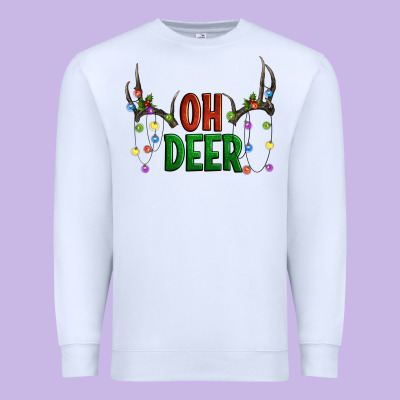 Oh Deer Christmas Premium Sweatshirt Designed By Artiststas