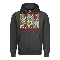 Charcoal Heather Christmas Cakes Zipper Hoodie - CowhideDigitalArt
