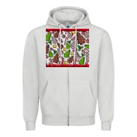 Dove Grey Christmas Cakes Zipper Hoodie - CowhideDigitalArt