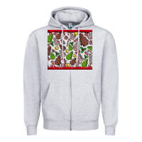 Heather Grey Christmas Cakes Zipper Hoodie - CowhideDigitalArt