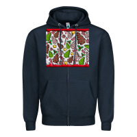 Navy Christmas Cakes Zipper Hoodie - CowhideDigitalArt