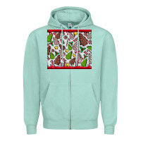 Seafoam Christmas Cakes Zipper Hoodie - CowhideDigitalArt