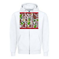 White Christmas Cakes Zipper Hoodie - CowhideDigitalArt