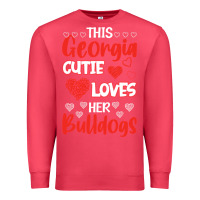 Cardinal this georgia cutie loves her bulldogs fun football Premium Sweatshirt - minhPixels