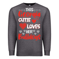 This Georgia Cutie Loves Her Bulldogs Fun Football Premium Sweatshirt | Teevron