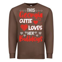 Chestnut this georgia cutie loves her bulldogs fun football Premium Sweatshirt - minhPixels