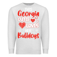 Oatmeal Heather this georgia cutie loves her bulldogs fun football Premium Sweatshirt - minhPixels