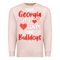 Pale Pink this georgia cutie loves her bulldogs fun football Premium Sweatshirt - minhPixels