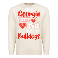 Sandshell this georgia cutie loves her bulldogs fun football Premium Sweatshirt - minhPixels