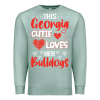 Seafoam this georgia cutie loves her bulldogs fun football Premium Sweatshirt - minhPixels