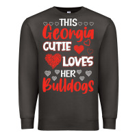 Smoke this georgia cutie loves her bulldogs fun football Premium Sweatshirt - minhPixels