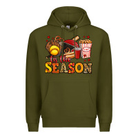 Army Green tis the season softball Premium Hoodie - Jasminsmagicworld