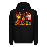 Black tis the season softball Premium Hoodie - Jasminsmagicworld