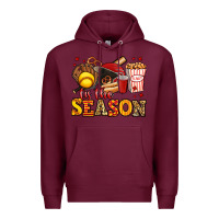 Burgundy tis the season softball Premium Hoodie - Jasminsmagicworld