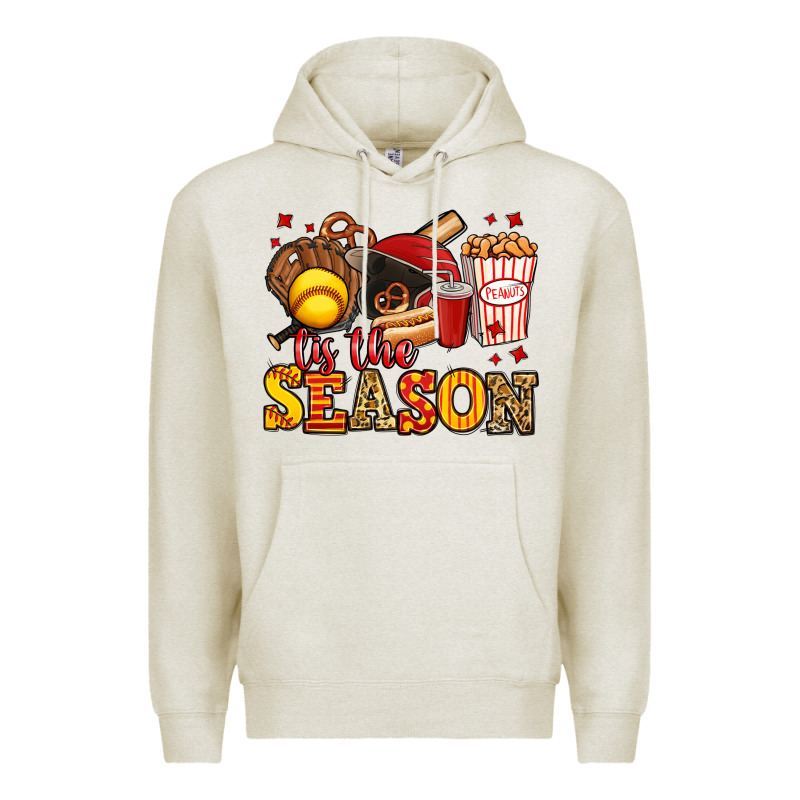 Tis The Season Softball Premium Hoodie by Jasminsmagicworld | Teevron