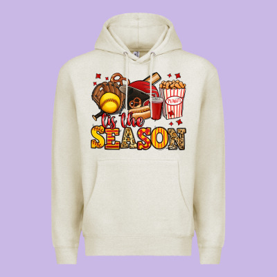 Tis The Season Softball Premium Hoodie Designed By Jasminsmagicworld