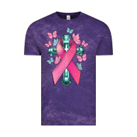 Cloud Purple Cancer Cross Cancer Awareness Vintage Tee - HowdyJamesFarm