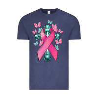 Vintage Denim Cancer Cross Cancer Awareness Vintage Tee - HowdyJamesFarm