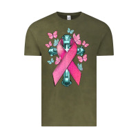 Vintage Olive Cancer Cross Cancer Awareness Vintage Tee - HowdyJamesFarm