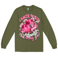 Army Green cancer picked the wrong girl Long Sleeve Tee - CowGirlArtShop