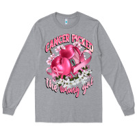 Heather Grey cancer picked the wrong girl Long Sleeve Tee - CowGirlArtShop
