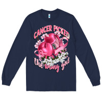 Navy cancer picked the wrong girl Long Sleeve Tee - CowGirlArtShop