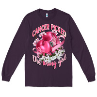 Plum cancer picked the wrong girl Long Sleeve Tee - CowGirlArtShop