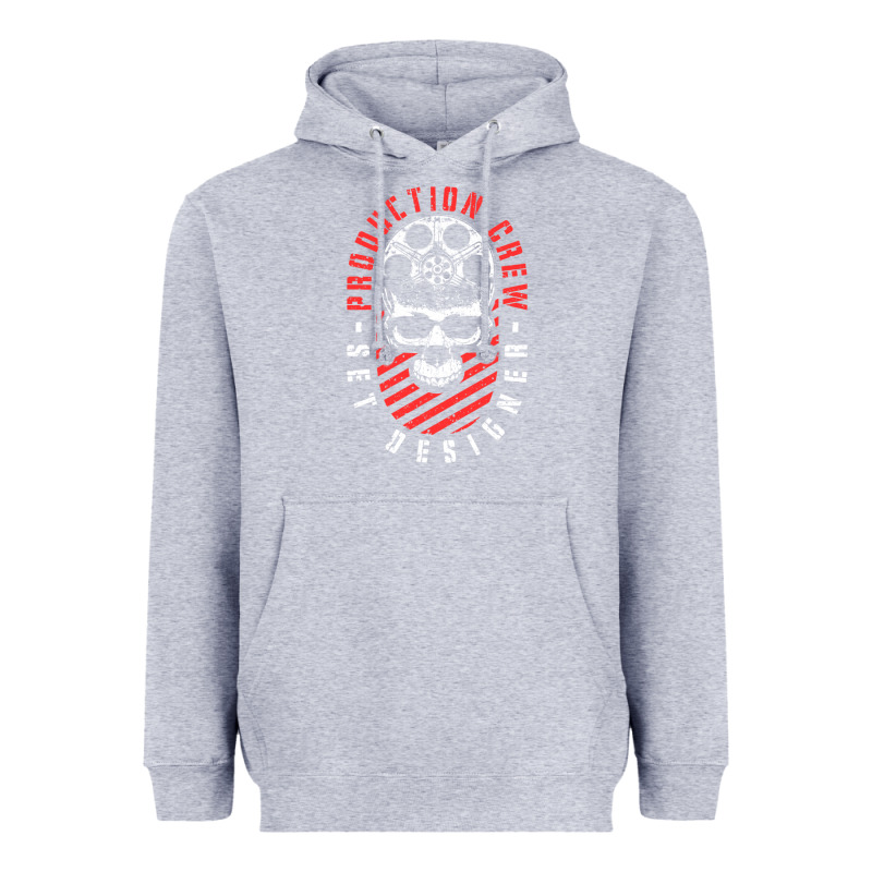 Production Crew Set Designer Movie Film Halloween Skull Heavyweight Hoodie by minhPixels | Teevron