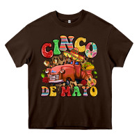 Chocolate Brown cinco de mayo truck Heavy Core Tee - LillyAllenDesigns