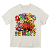 Cream cinco de mayo truck Heavy Core Tee - LillyAllenDesigns