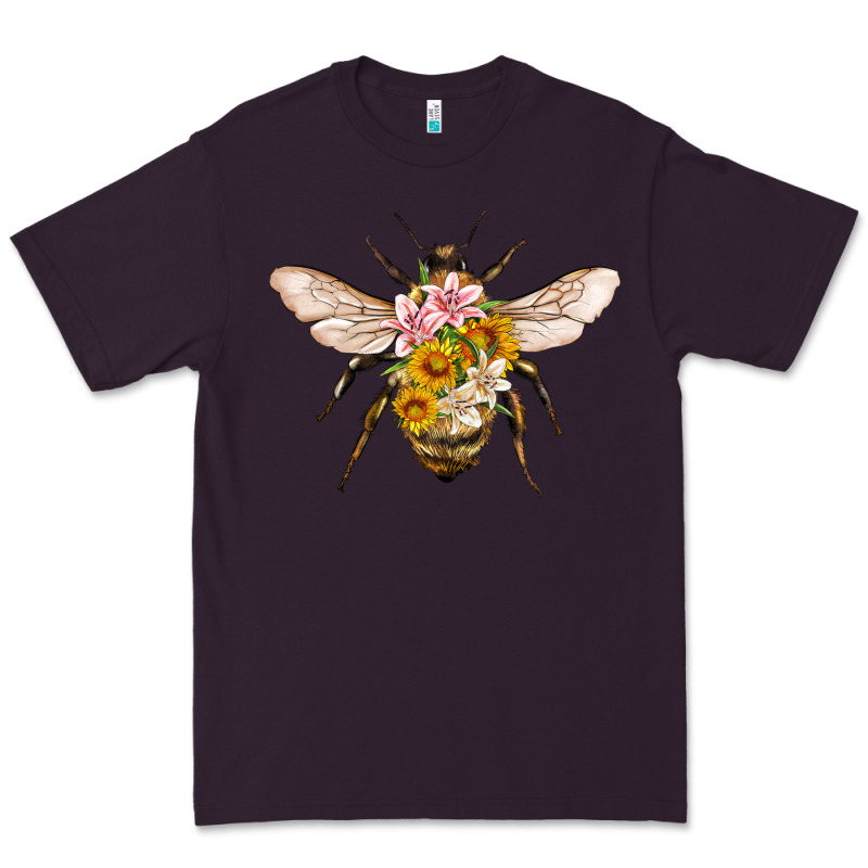 Bee With Flowers Premium Tee by Artiststas | Teevron