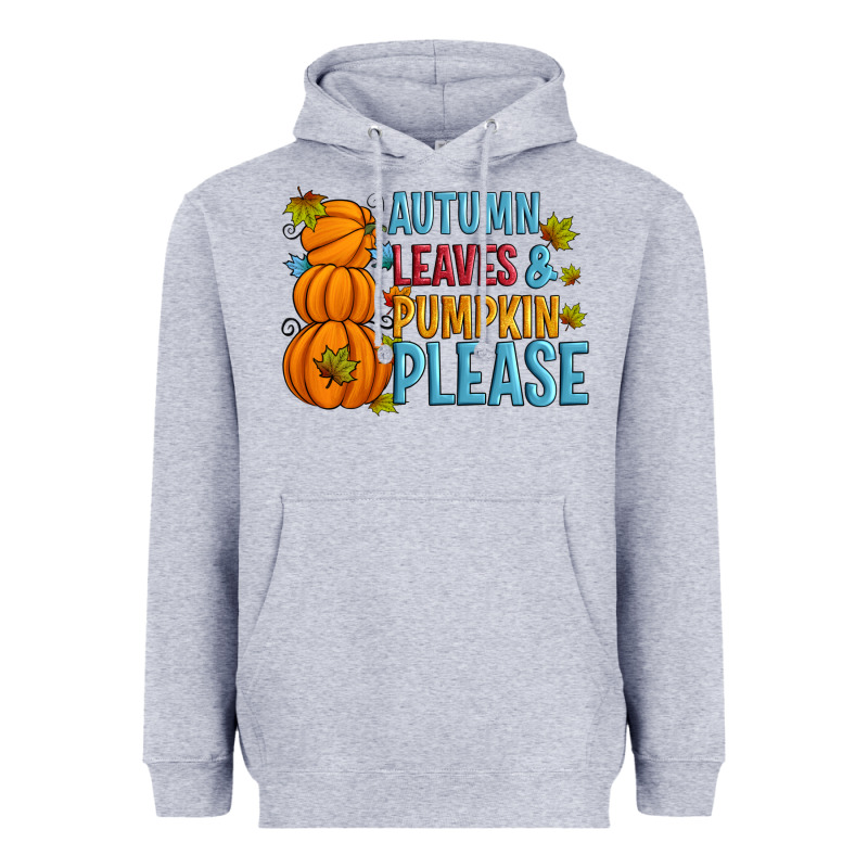 Autumn Leaves And Pumpkin Please Heavyweight Hoodie by Artiststas | Teevron