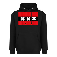 Black amsterdam flag souvenir heritage travel gift t shirt Heavyweight Hoodie - minhPixels