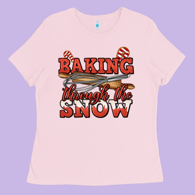 Baking Through The Snow Christmas Ladies Tee Designed By Jasminsmagicworld