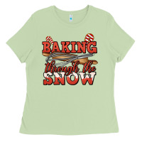 Matcha baking through the snow christmas Ladies Tee - Jasminsmagicworld