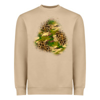Mushroom camouflage and leopard patch  3 Heavyweight Sweatshirt - BundleAndBundleShop