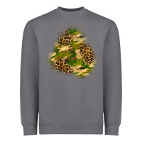 Storm camouflage and leopard patch  3 Heavyweight Sweatshirt - BundleAndBundleShop