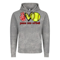 Cloud Rock Peace love Softball Vintage Hoodie - HowdyJamesFarm