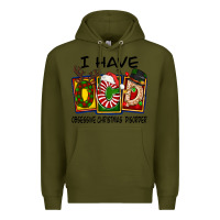 Army Green I Have Obsessive Christmas Disorder Premium Hoodie - FaDigitalArtStudio