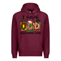 Burgundy I Have Obsessive Christmas Disorder Premium Hoodie - FaDigitalArtStudio