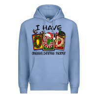 Colony Blue I Have Obsessive Christmas Disorder Premium Hoodie - FaDigitalArtStudio