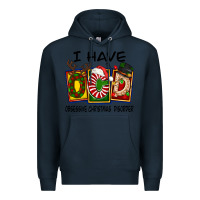 Navy I Have Obsessive Christmas Disorder Premium Hoodie - FaDigitalArtStudio