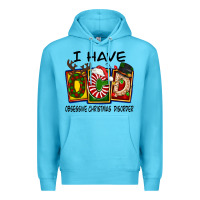 Ocean Blue I Have Obsessive Christmas Disorder Premium Hoodie - FaDigitalArtStudio
