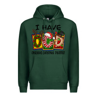 Sports Green I Have Obsessive Christmas Disorder Premium Hoodie - FaDigitalArtStudio
