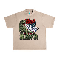 French Oak Red white rawr 4th of july Urban Heavy Tee - HowdyJamesFarm