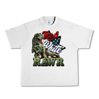Lunar Rock Red white rawr 4th of july Urban Heavy Tee - HowdyJamesFarm