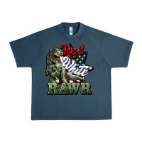 Midnight Navy Red white rawr 4th of july Urban Heavy Tee - HowdyJamesFarm